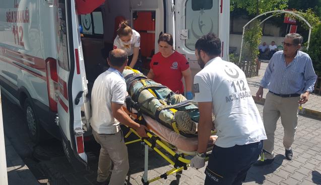 dengesini kaybederek düşen işçi yaralandı