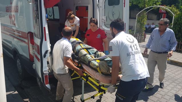 dengesini kaybederek düşen işçi yaralandı
