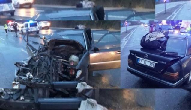 Otomobil kamyona çarptı… Yaralılar var!..