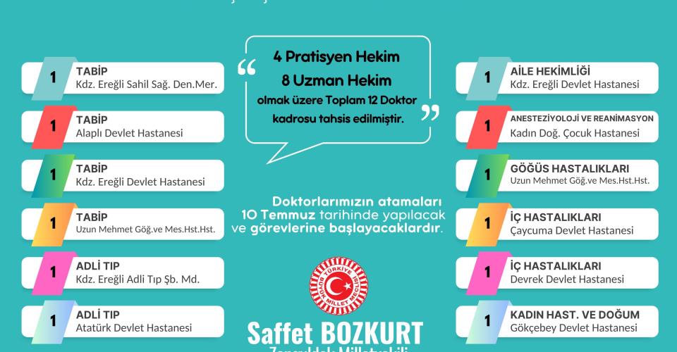 Doktor ataması yapıldı