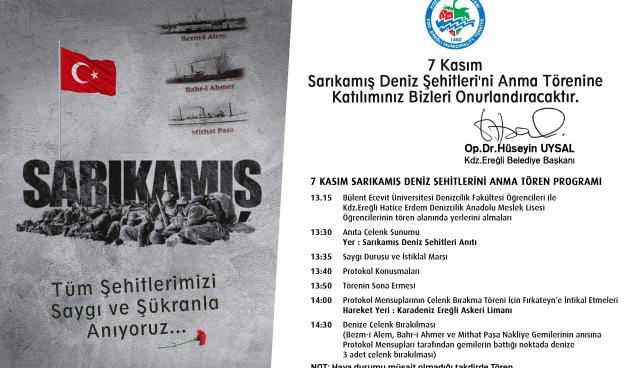 Sarıkamış Deniz Şehitlerini Anma Töreni