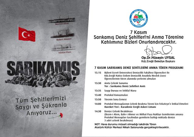 Sarıkamış Deniz Şehitlerini Anma Töreni