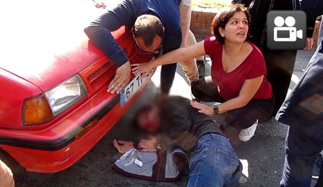 Yol verme kavgası arabanın altında bitti…
