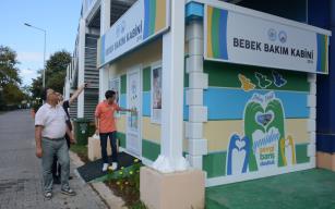 Sahile ‘Bebek Bakım’ kabini…