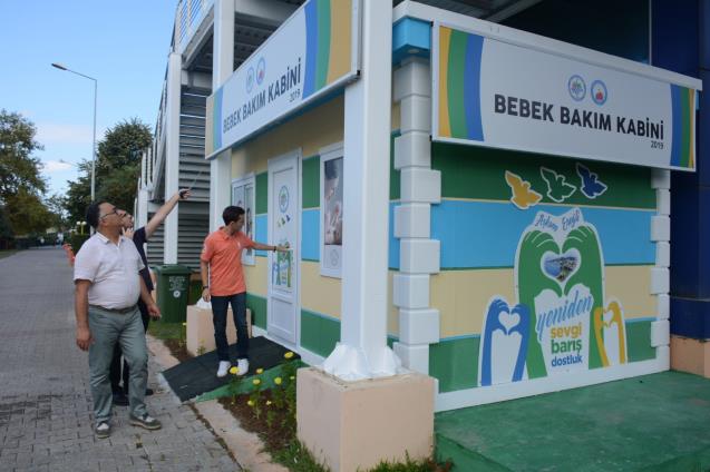 Sahile ‘Bebek Bakım’ kabini…