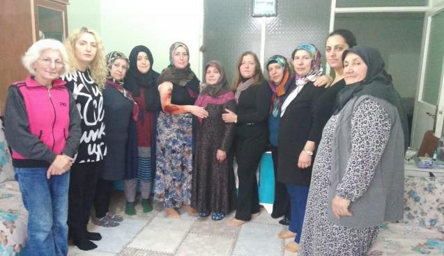 Koca şiddetine maruz kalan kadına destek ziyareti