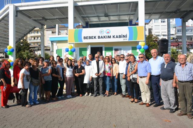 SAHİLDE BEBEK BAKIM KABİNİ HİZMETE AÇILDI
