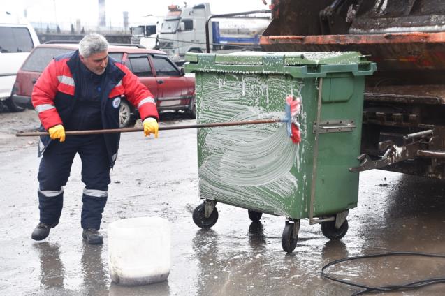 KDZ. EREĞLİ’DE, 3 BİN ÇÖP KONTEYNIRI DEZENFEKTE EDİLİYOR