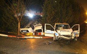 Polis otosu ile araç çarpıştı: 1'i polis 2 kişi yaralandı