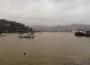 Zonguldak'ta yağışla birlikte liman sarıya döndü