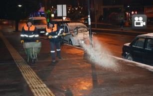 Buzlanmaya karşı, tuzlama çalışmaları…