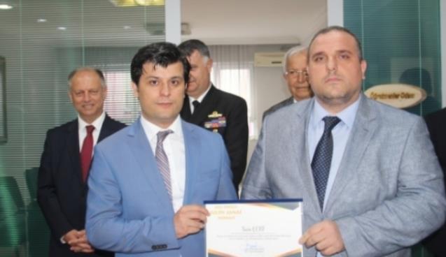 Çebi Grup CEO'su Yasin Hamzaçebi'ye Teşekkür Belgesi.