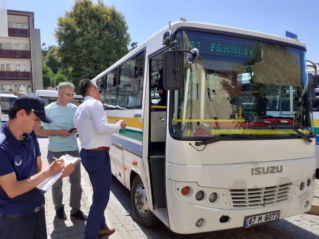 HALK OTOBÜSLERİ DENETLENDİ
